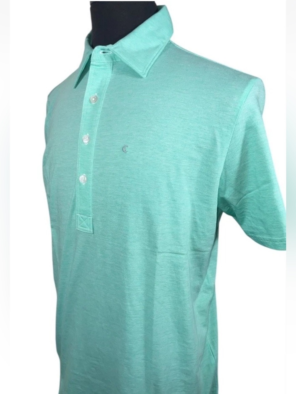 NWT CRIQUET SEAFOAM GREEN HEATHERED GOLF POLO SZ M